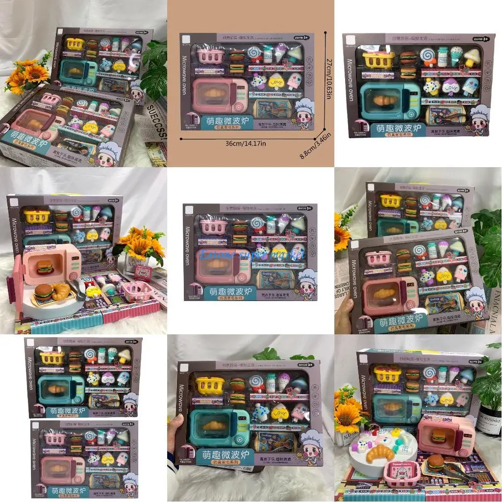 090B Gesimuleerde keuken voor kinderen Elektronische magnetron Educatief muziek- en lichtspeelgoed