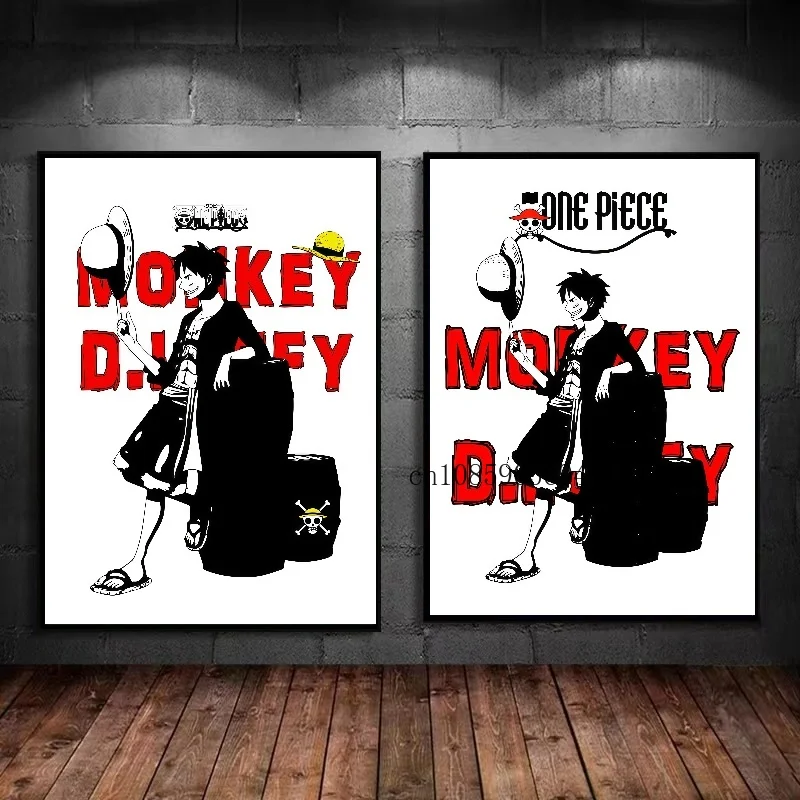 

Classic Anime One Piece Monkey D Luffy Modern Home Interior Furnishings Canvas Painting Decorative HD Poster Picture Art Mural