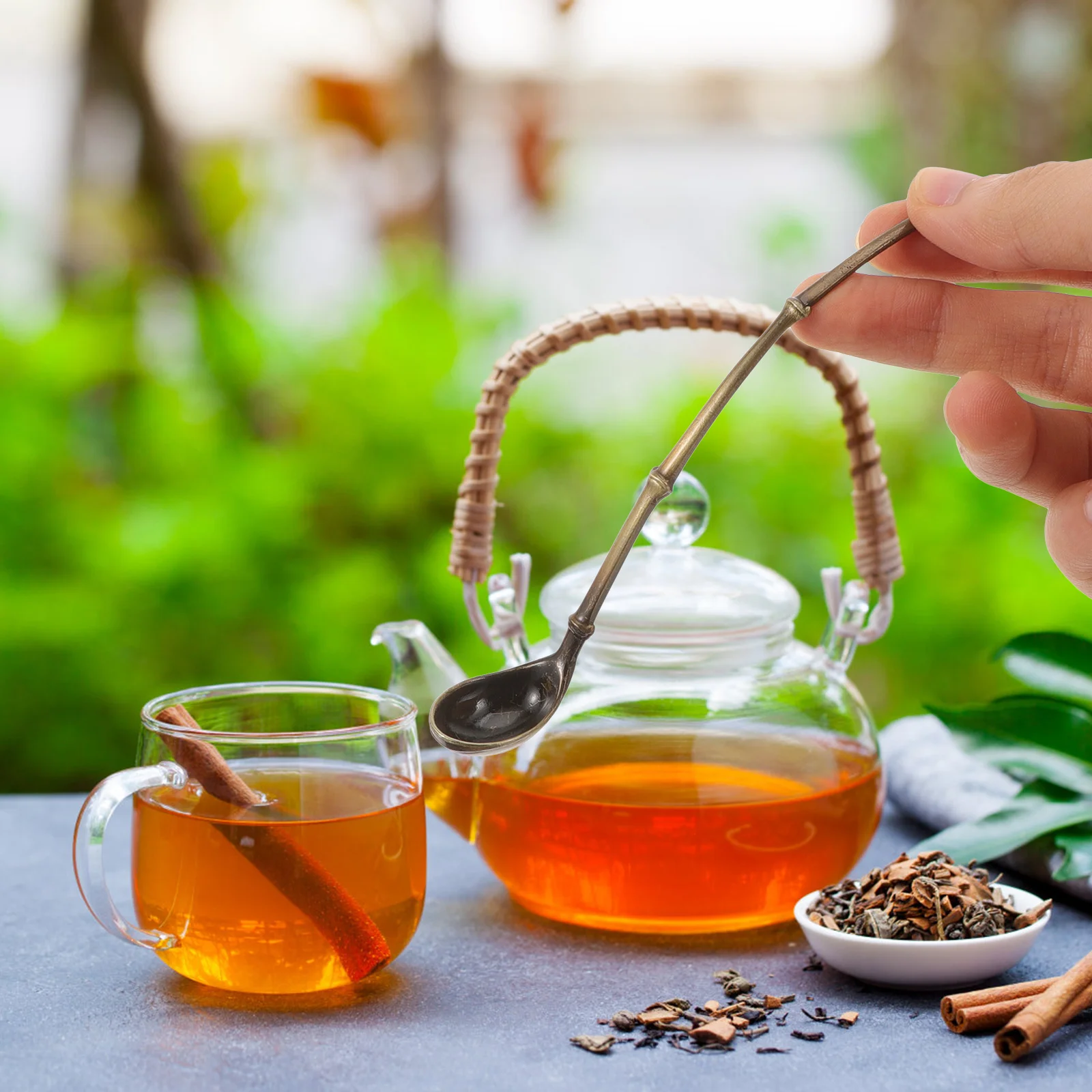 مغرفة مياه صغيرة سبيكة ملعقة صغيرة لحفل الشاي متعددة الاستخدام حمام الملح الشاي الحيوانات الأليفة ديكور نمط ملاعق صغيرة المطبخ بار أداة #5