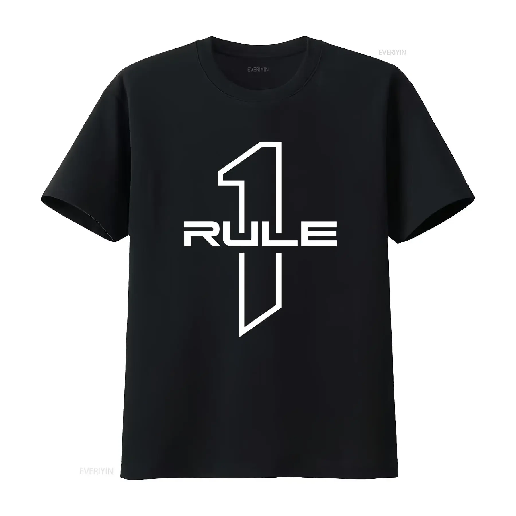 RULE 1 Protein Powder T shirt vintage Washed Comfortable Versatile homme fashion Casual Breathable Stretched Soft Stylish