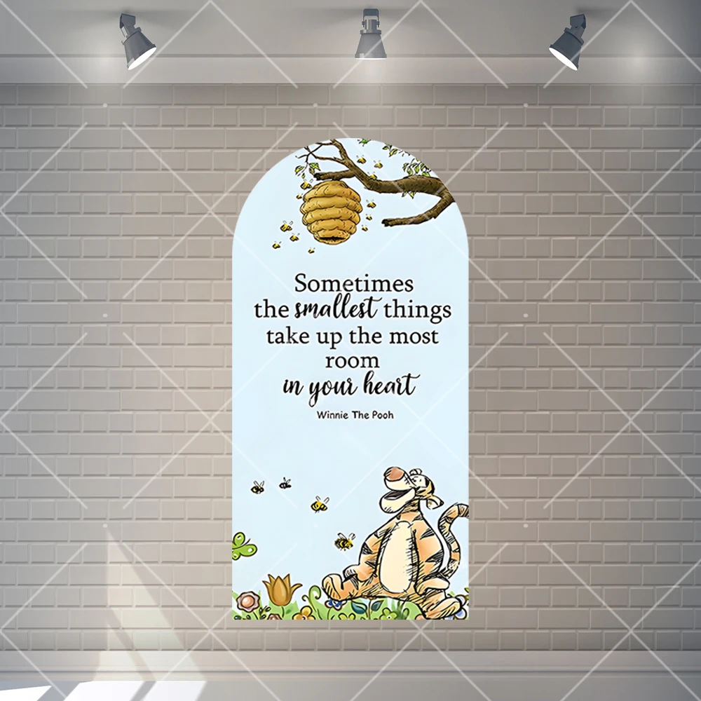 Disney Winnie the Pooh Cute Girl Boy Gifts Birthday Party Arch Backdrop Custom Kid Room Wall Photography Poster Decor Background