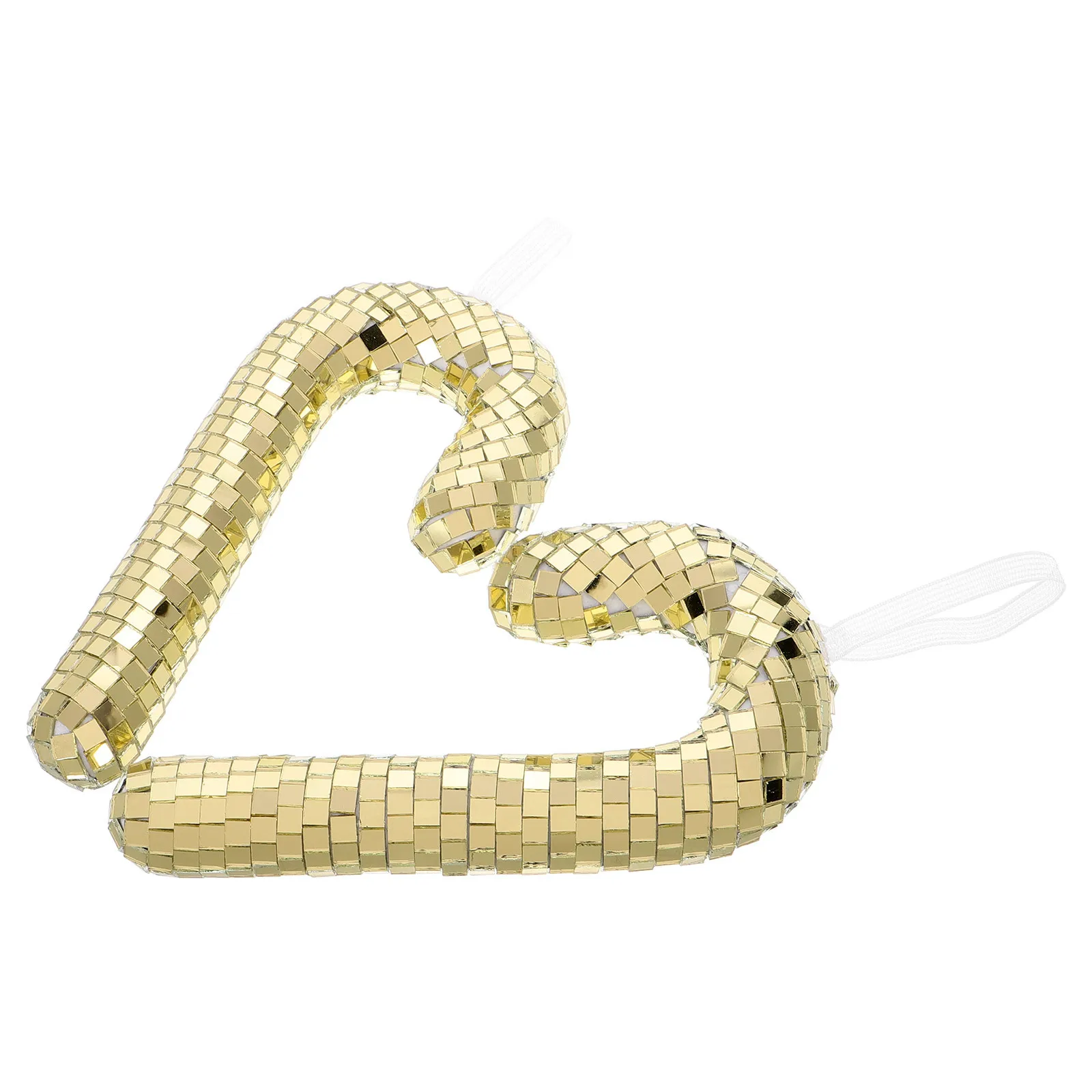 

2Pcs Glitter Candy Cane Ornaments Disco Ball Style Christmas Tree Decor Hanging Holiday Decor for Xmas Celebrations