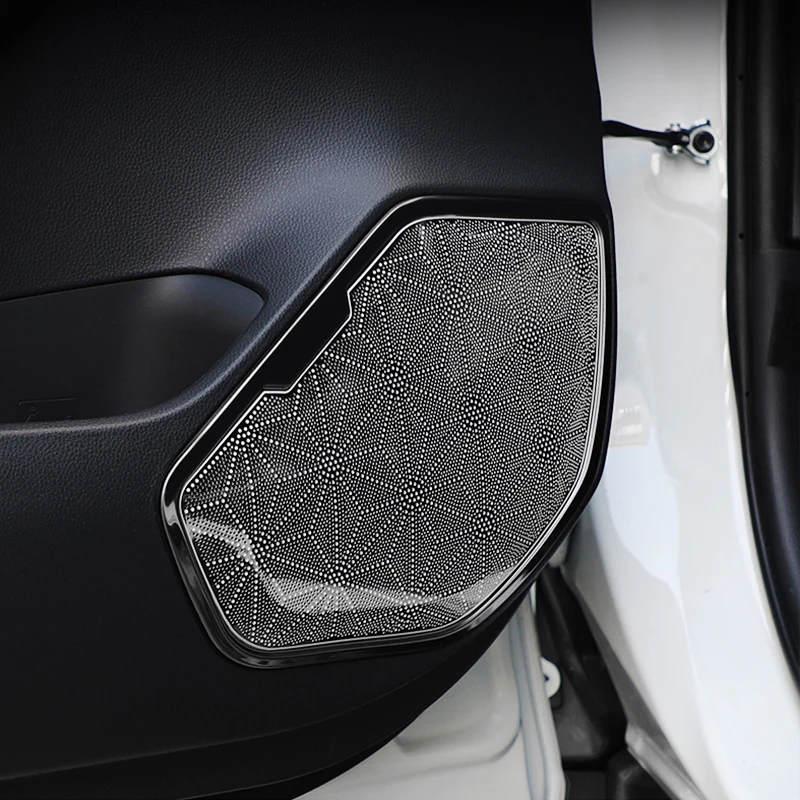 

Abaiwai 4pcs Car Door Audio 3d Speaker Decor Loudspeaker Trim Parts For Toyota Rav4 Xa50 2019 2020 2021 2022 2023 2024 Hybrid
