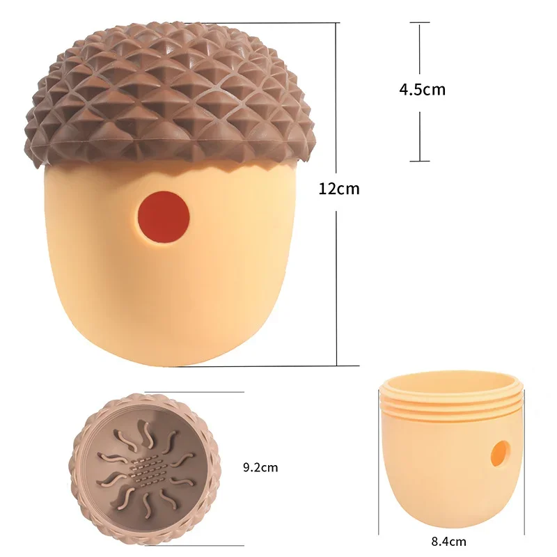 Dog Toys Leaking Food Ball Funny Interactive Pet Slow Feeder Bowl Puzzle Toy Pinecone Pet Tooth Cleaning Chew Toys Pet Supplies