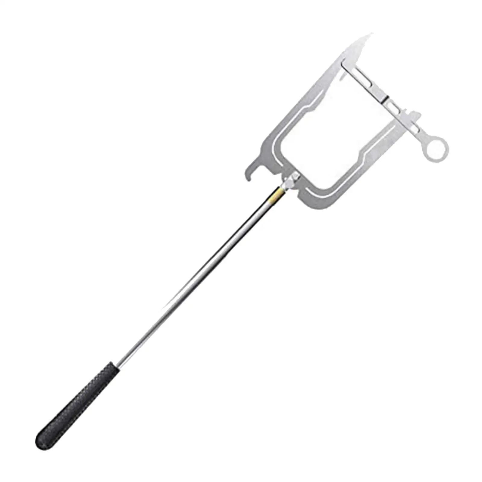 Hook Threader Easy to Use U Shaped Stainless Steel Quay Hook Pole for Grabbing Gear Bags Telescoping Tie Rope Outdoor Moor Boats