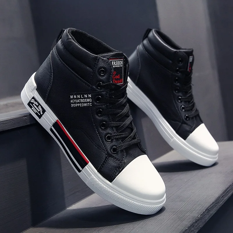 2025 Autumn New High-Top trend Board Shoes Men's Korean version Fashion trend Casual Men's Shoes Flat Comfortable Mens Boots