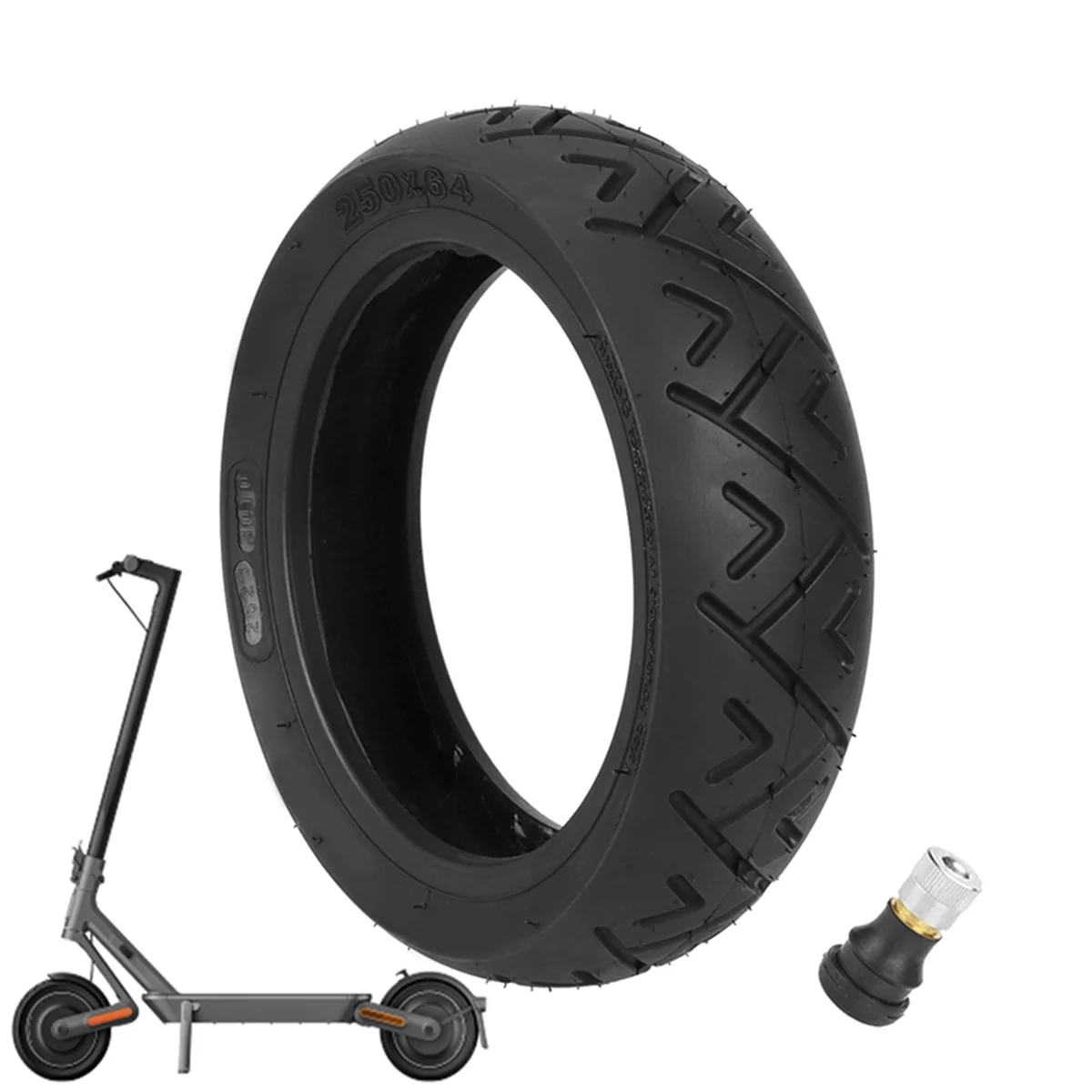 SA-250x64 Road Pattern Tubeless Tire for 4 Ultra/4 Lite Electric Scooter Anti-Slip