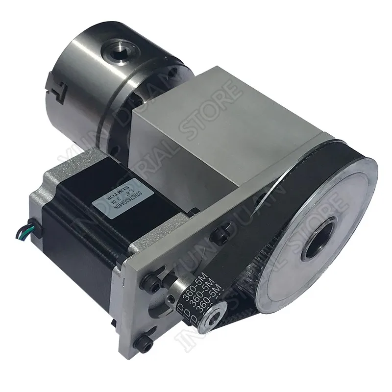 4 Axis Rotation A Axis Extend Rotary 100mm K11-100 Chuck  Nema23 Stepper Motor MT2 Tailstock for Wood Metal Plastic CNC Milling