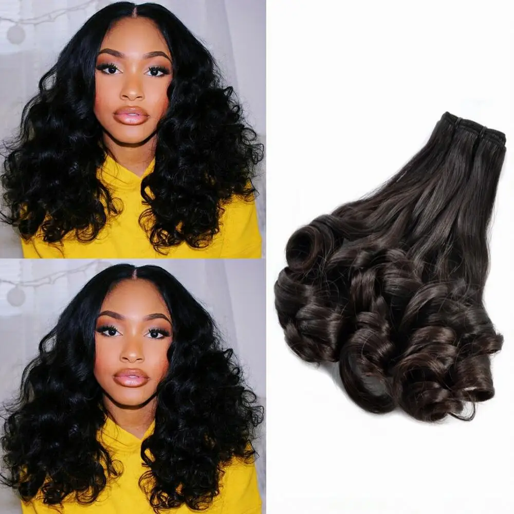 Sapphire Egg Curly Bundles 1PCS Peruvian Human Hair Bundles Egg Curl Hair Natural Color Human Hair Extensions For Black Women