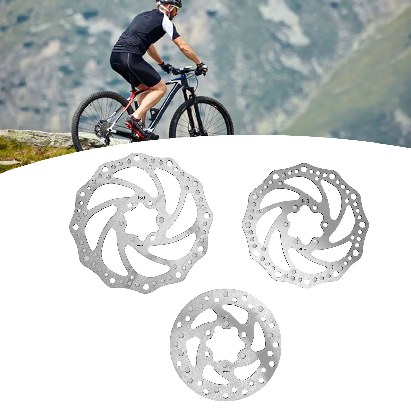 3 STKS Remschijf Rotors Remrotor Set Schijfremschijven Rvs Remrotor Set 120mm 140mm 160mm Fietsen Accessoires