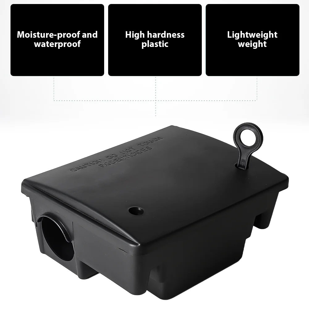 1/3/6 قطعة محطة طعم الفئران للدفاع عن الآفات قابلة للقفل من البلاستيك المتين تحافظ على الطعم آمنًا