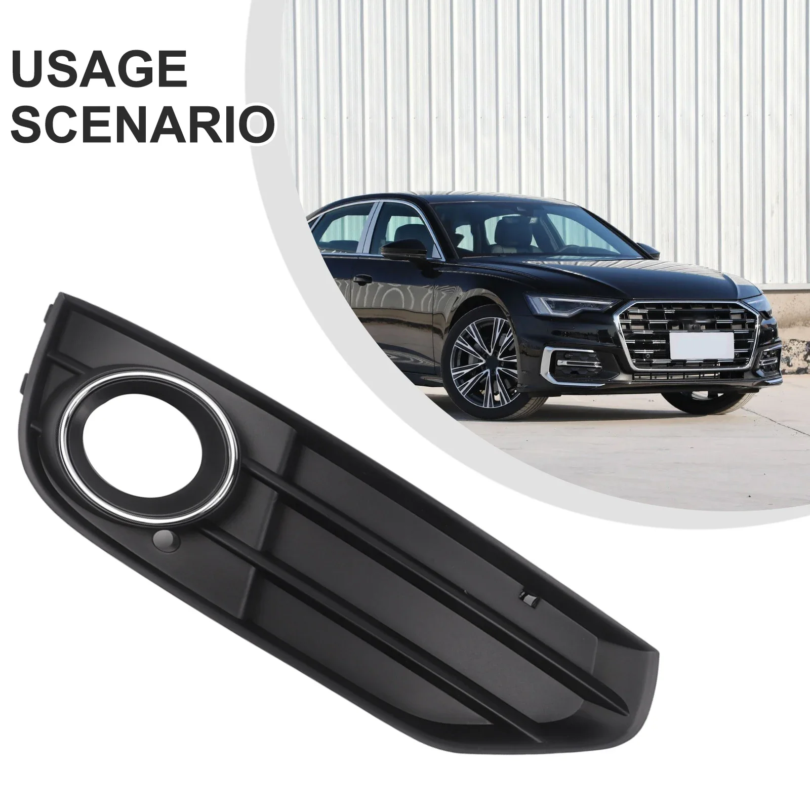 

For A4 B8 2009-2015 Fog Light Cover Exterior Car Repair Fog Light Cover Easy Installation Plastic Construction