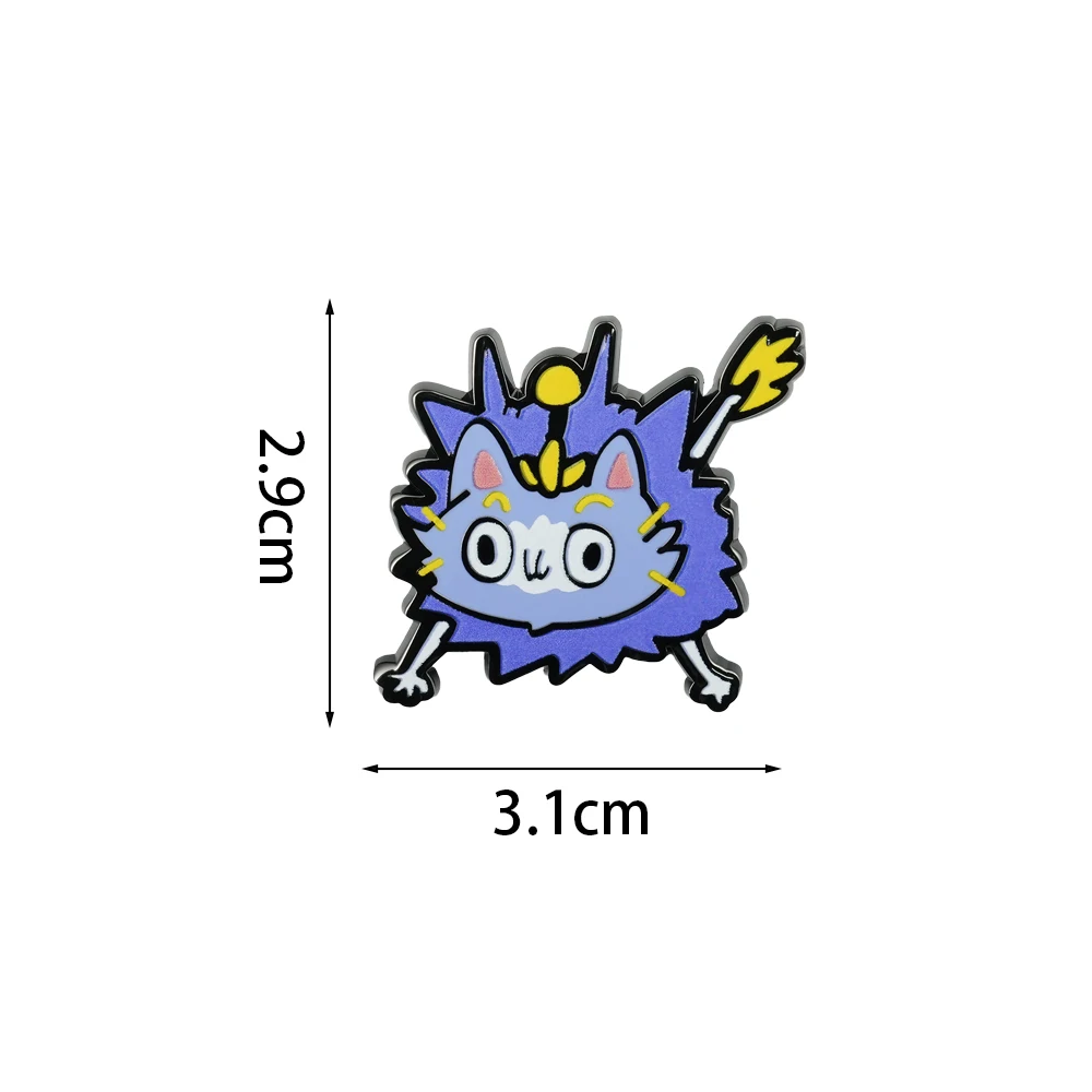 Magic Cat Yuumi Enamel Pin Kawaii Animals Badge Competitive Gaming Peripheral Gamer Cosplay Decorative Collect