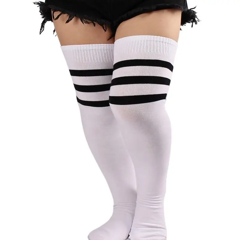 Women Plus Size Socks Oversized Over Knee Socks Thigh High Socks cotton Knee High long Socks winter