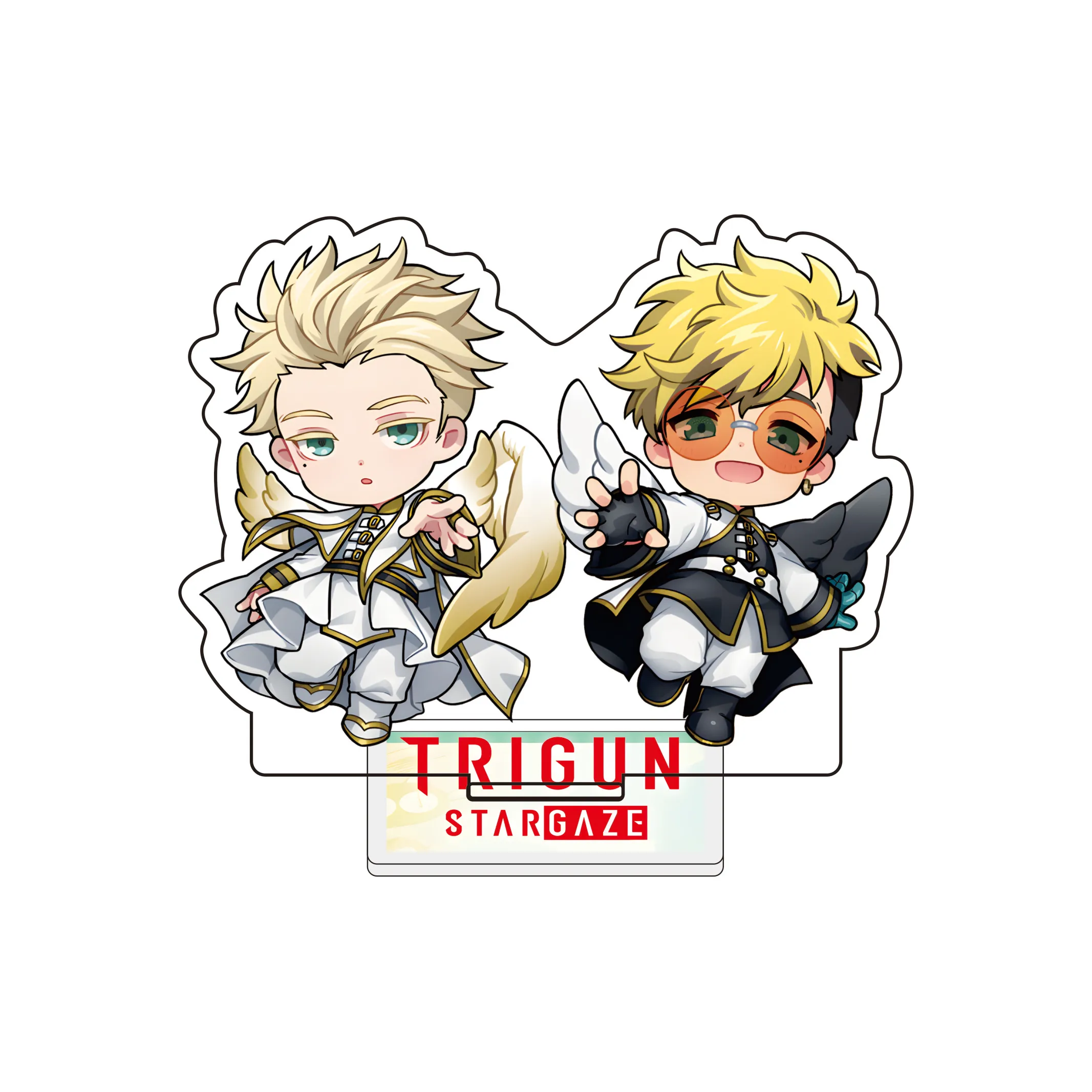 Anime TRIGUN 10cm Acrylic Stand Double-sided Interlayer Clear HD Printed Tabletop Decorations Accessories Decor Gifts Keychains