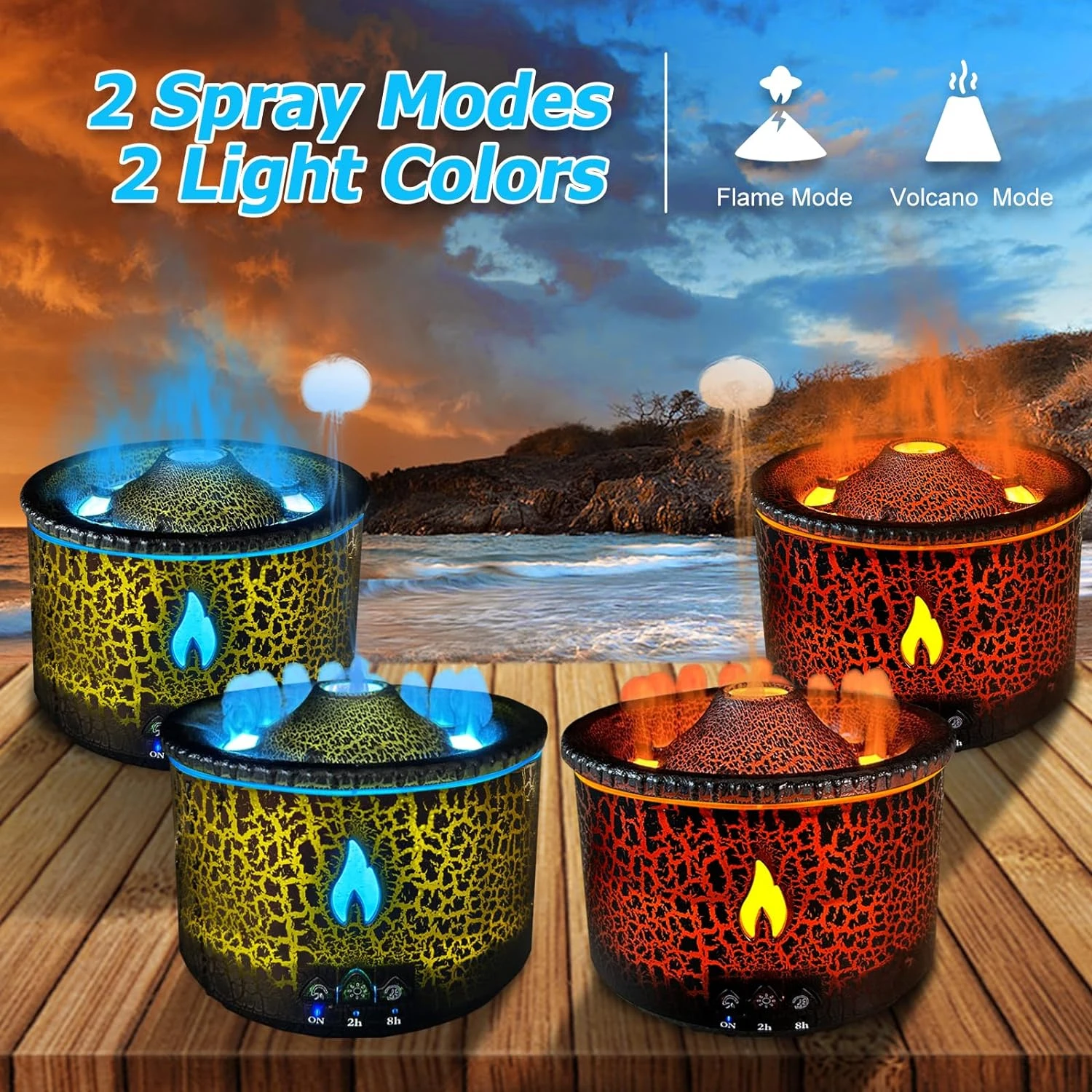 洗練されたモダンな Volcano アロマセラピー ディフューザーでリビング スペースを変えるだけです。 その静かな中で自分自身を浸し、