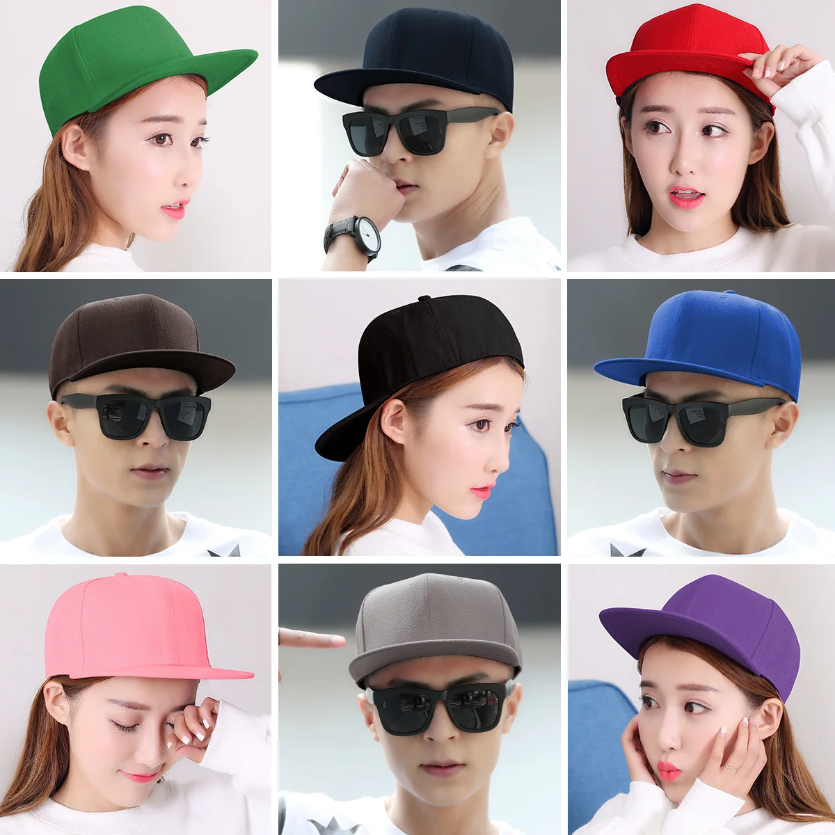 

Men Women Baseball Caps Adult Flat Peak Hip Hop Fitted Hat Snapback Cap Youth Boys Girls Male Female