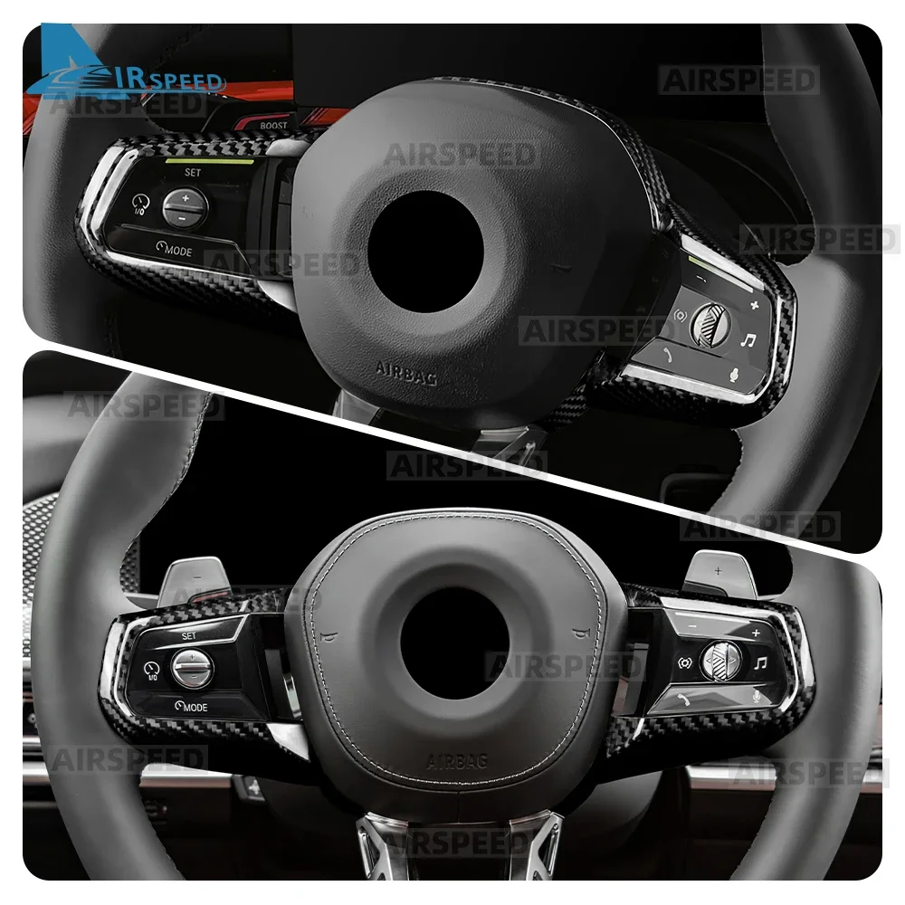 

Real Hard Carbon Fiber For BMW X3 G45 2025 2026 X1 U11 5 7 Series G60 G70 Car Steering Wheel Cover Trim Interior Accessories
