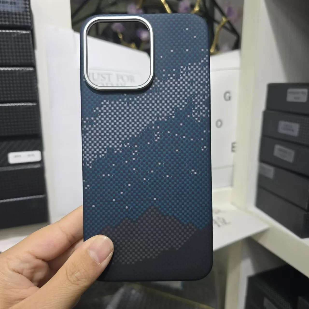 Capa de telefone de fibra de carbono real para iphone 16 pro max iphone15 promax fibra de aramida ultrafina sem sensação de capa