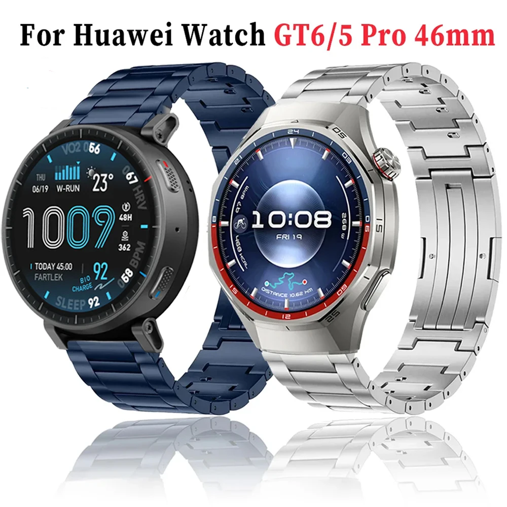 22 mm Titanarmband für Huawei Watch 5 GT6/5/4 Pro 46 mm Hochwertiges High-End-Uhrenarmband für Amazfit Balance 2/Active Max/Bip 6 5
