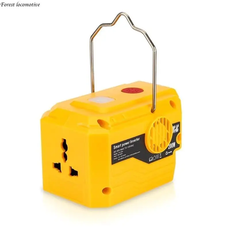 

200W Inverter for 18V Battery Efficient Power Conversion with USB and LED Light 32GB