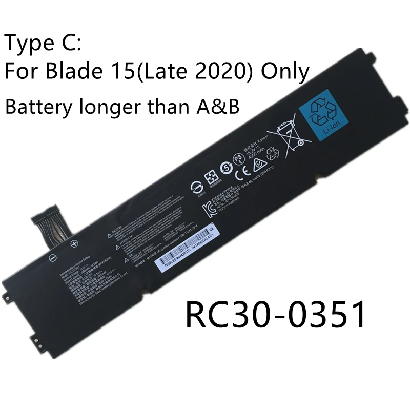 New RC30-0270 RC30-0328 Laptop Battery For Razer Blade 15 BASE