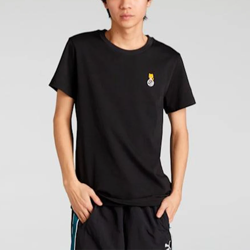 

Puma Authentic Summer Style Men's Women's Pullover Round Neck Knitted Breathable Short Sleeve 633169-01