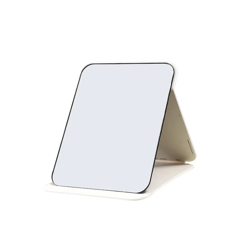 

Standable Square Shape Folding Mirror Cosmetic PU Leather Desktop Vanity Mirror Portable Adjustable Makeup Mirror Make Up