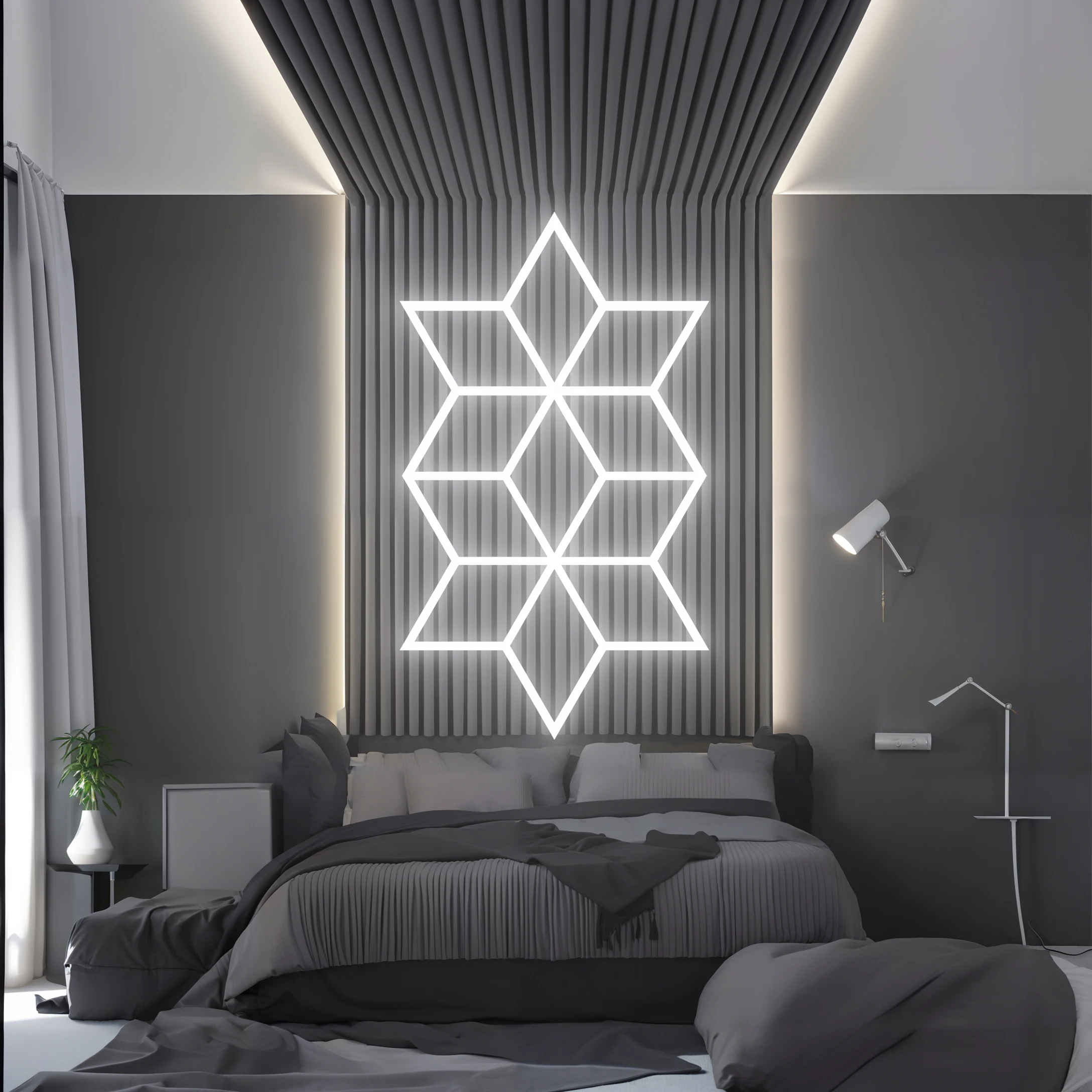 Live Streaming Light 6500K 120lm/W PC Dimmable Custom Snowflake Shape Eye Friendly Geometric Workshop Light for Video Podcast