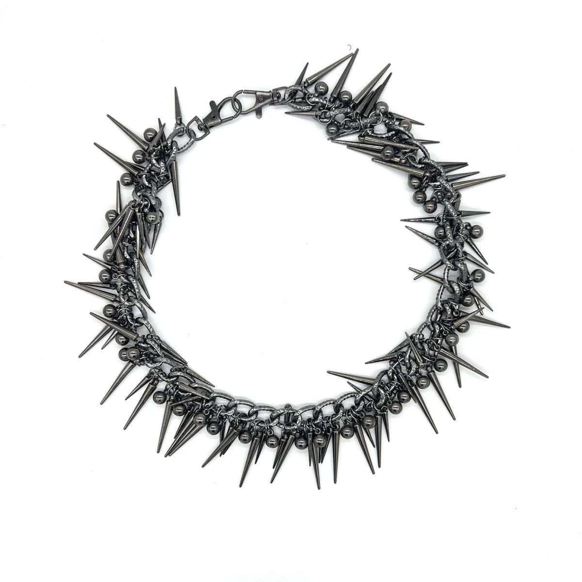 JODark-EDC Punk Black Metal Rivet Pants, Outdoor Retro Ins Collier Unisexe