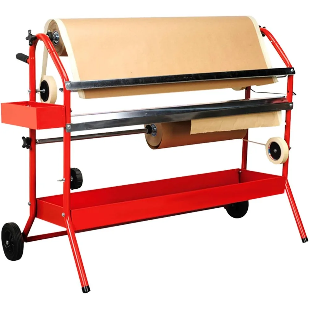 36" Multi-Roll Masking Paper Machine with Storage Trays Auto Body Paint & Repair Shop Car Painting Prep