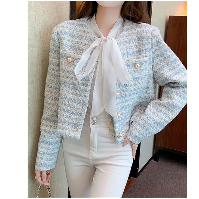 Small Fragrant Style Jacket Women's 2026 Spring Autumn New style French Design sense Niche Temperament Short Loose Fashion Top