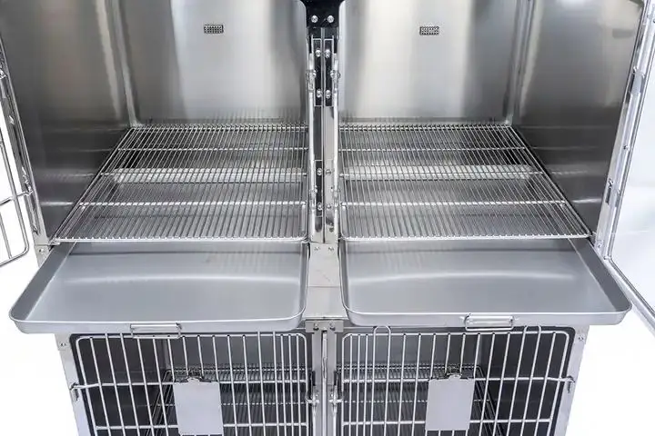 SY-W020 Stainless Steel High Quality Modular Display Cage Banks Veterinary Cages