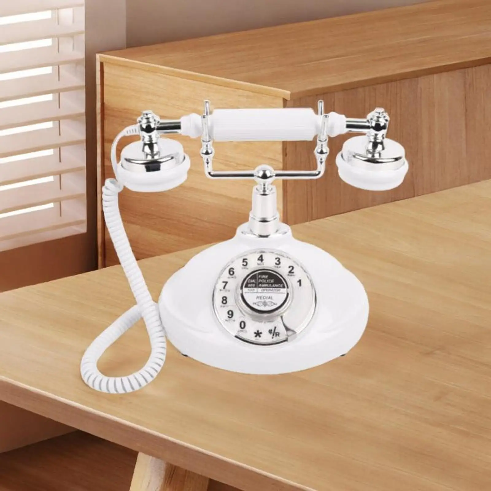 Desk Telephone Corded Telephone Rotary Dial Telephone Classic Old Fashioned