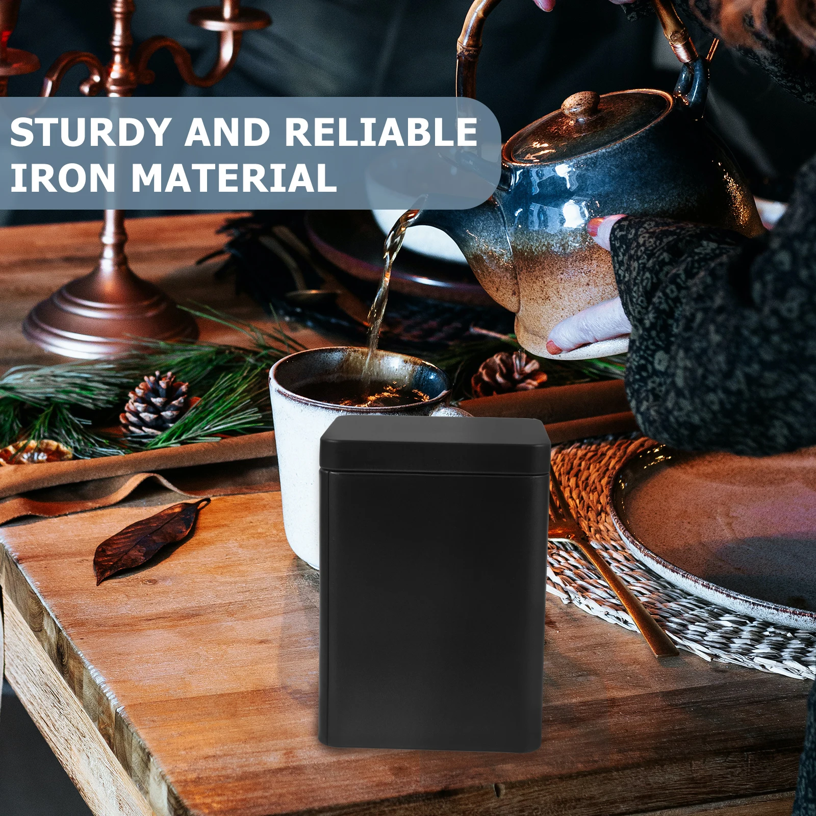 

Metal Tea Square Tin Canisters Iron Empty Boxes Sturdy Craft Supplies Gift Packing Wedding Favors Tea Packaging Box Candy