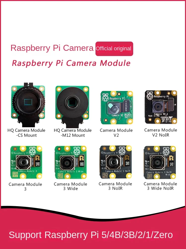 Raspberry Pi V2 3 Wide NoIR HQ M12 Lens Original Camera Module