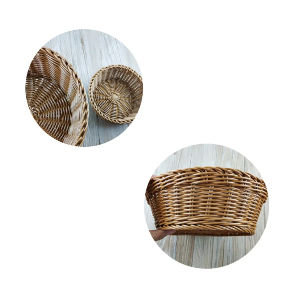 

Rattan Storage Basket Wicker Baskets Organization Produce Fruit Vegetables Woven