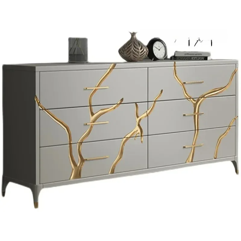 

American solid wood light luxury bedroom entrance cabinet simple modern storage cabinet dining side cabinet home fashion