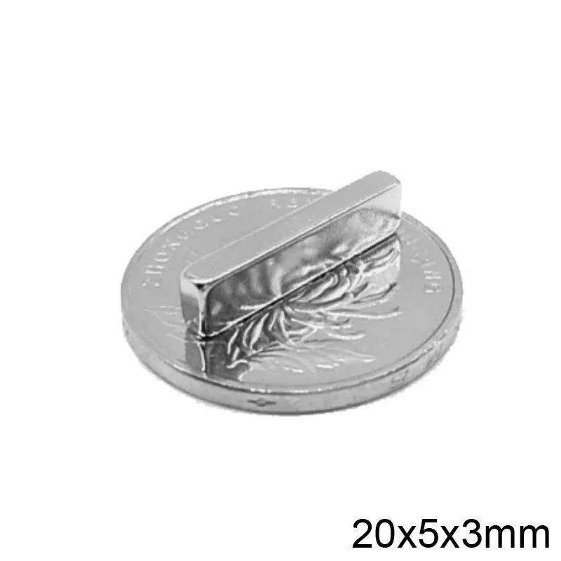 20x5x3mm blok potężne magnesy mocne 20X5mm N35 arkusz magnesu neodymowego 20x5x3 stały magnes NdFeB 20*5*3mm