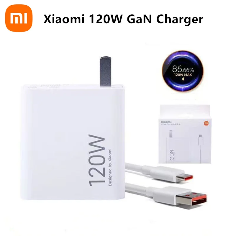 

Xiaomi Mi 120W GaN Charger USB-A Output Fast Charging with 6A Type-c Cable