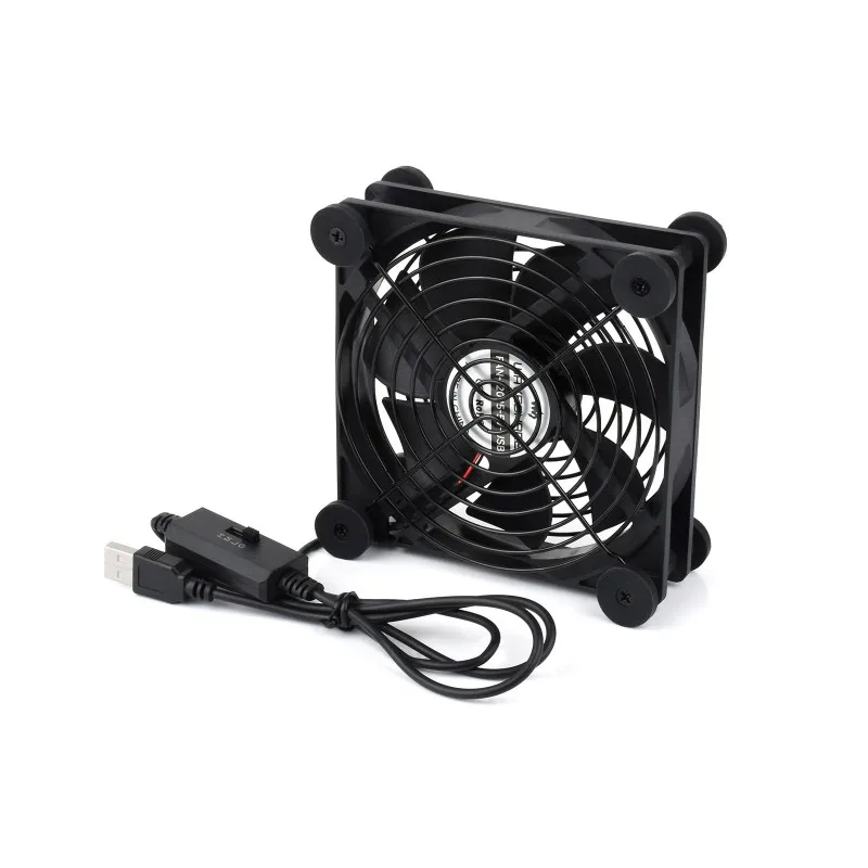 USB 5V 120mm Quiet Cooling Fan, 3-Speed Adjustable, PWM Control, High Airflow, Anti-Vibration Design, Compatible With Multiple D