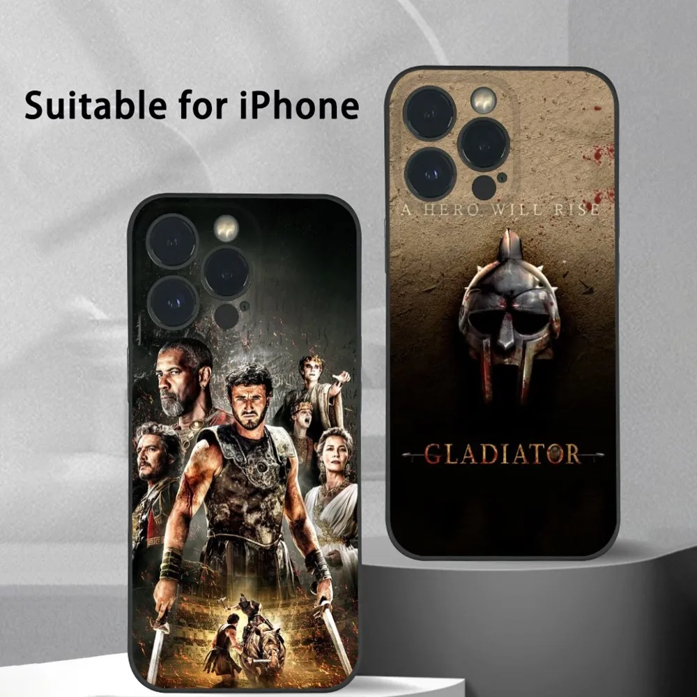 

Movie G-Gladiator 2 Phone Case For iPhone 16 15 14 13 Pro Max Plus Mini Frosted Soft Shell Funda Shockproof Cases