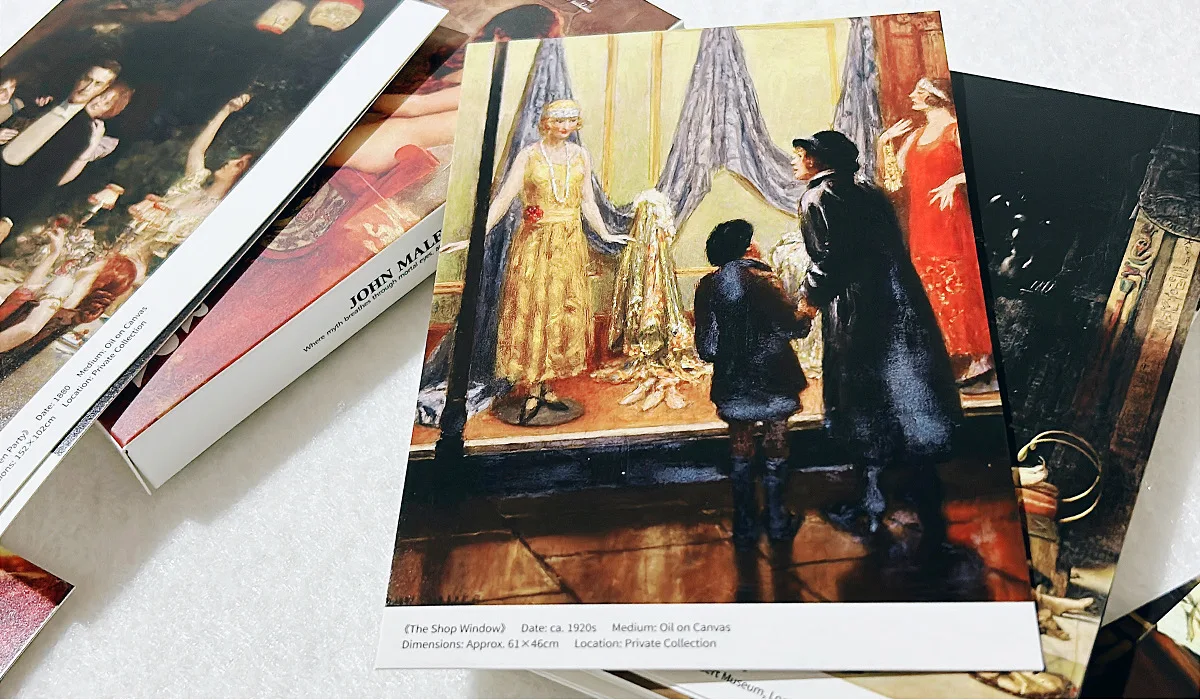 30 folhas/caixa john maler collier pintura a óleo cartão postal arte cartão retro mensagem para diy diário decoração papelaria