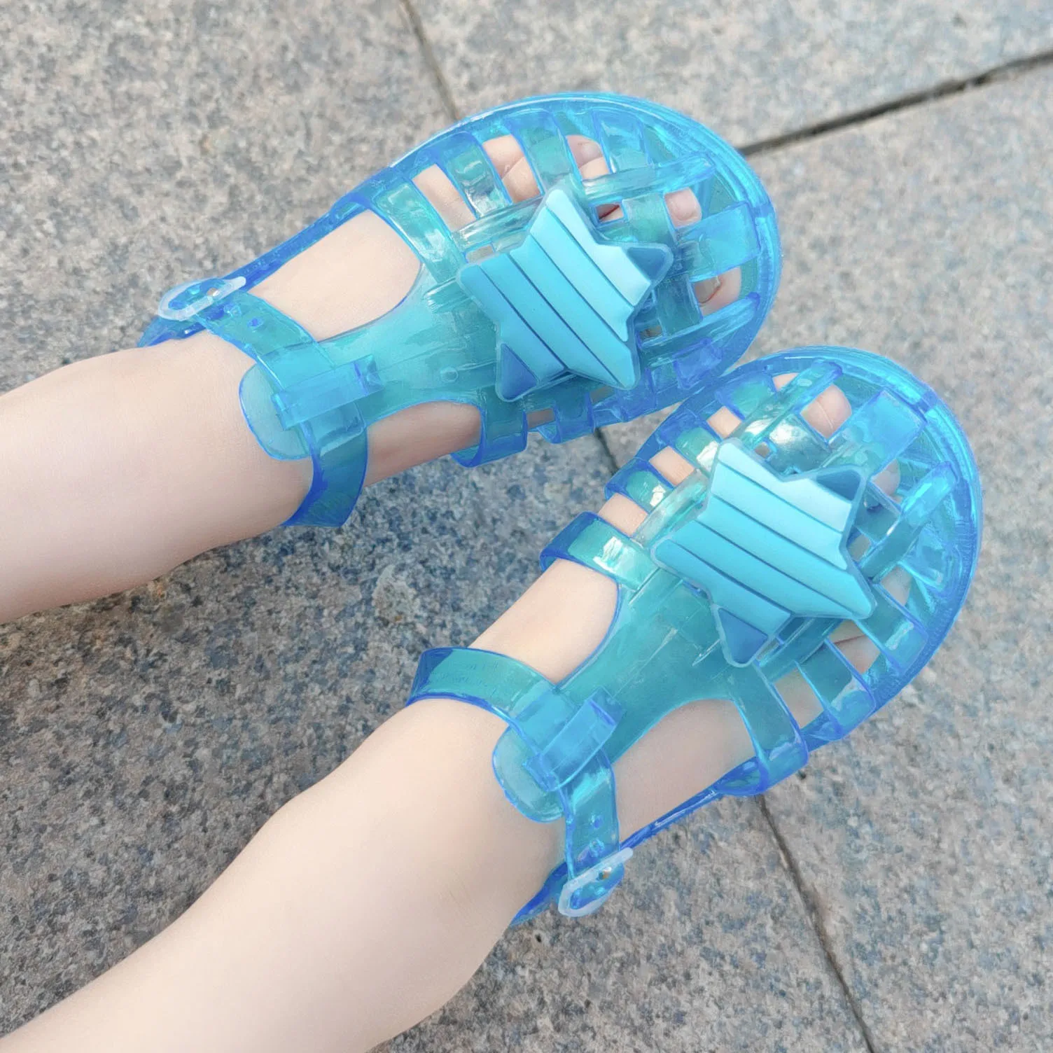 New Roman Sandals Summer Girl Children shoes Cave Princess Shoes Crystal Jelly Baby Rainbow Pentagram Sandals Kids Beach Sandals