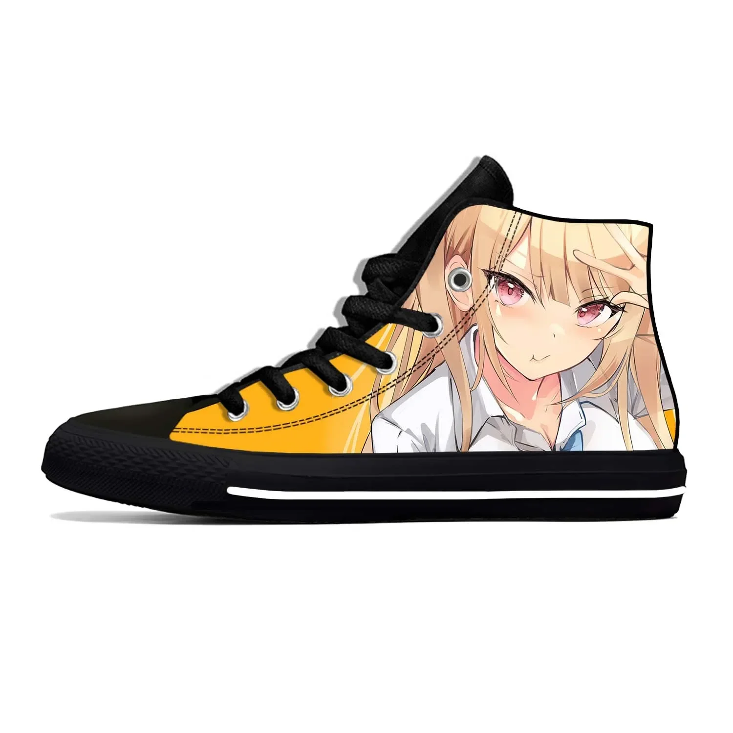 Japanese Anime My Dress-Up Darling Kitagawa Marin Casual Cloth Shoes High Top Lightweight Breathable 3D Print Men Women Sneakers