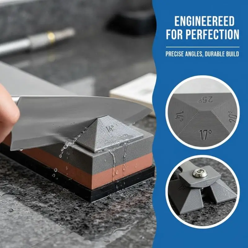 Sharpening Stone Aid Multiple Angle Grinding Angle Guide Rail Non-Slip Essential For Kitchen And Home Outdoor Time-Saving