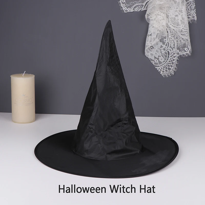 1Pc Halloween Black Witch Hat Cap Hanging Witch Hat Costume Accessory For Halloween Party Favor