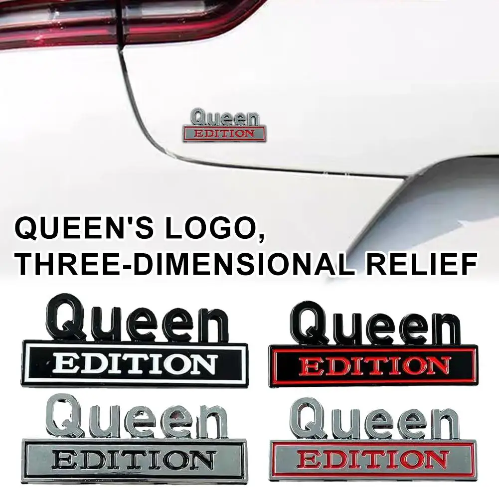 

Металлическая эмблема-наклейка Queen Edition для автомобиля, декоративная наклейка на крыло, украшение для внешнего тюнинга авто