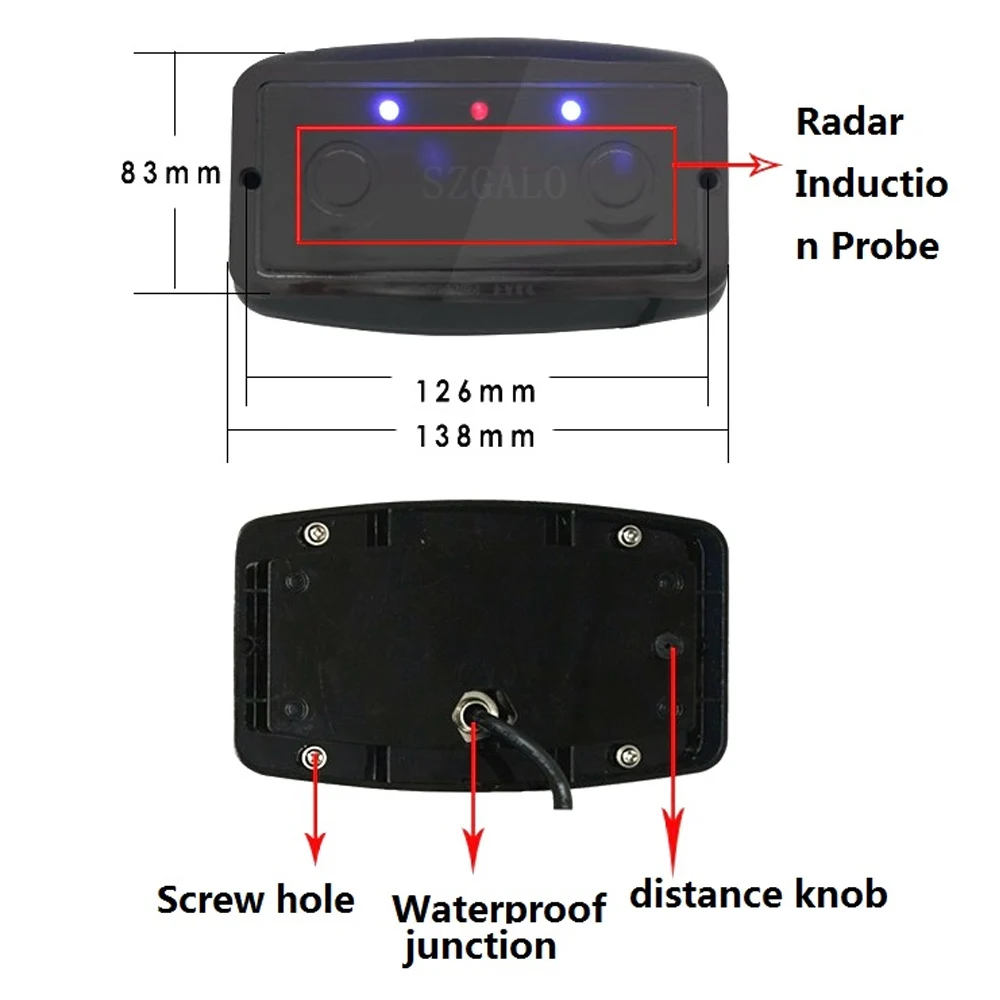 Imagem -04 - Produto Liberação ir Radar Veículo Detector Sensor Substituível Safety Loop Detectores para Portão Abridor de Barreira Motor Motor Novo