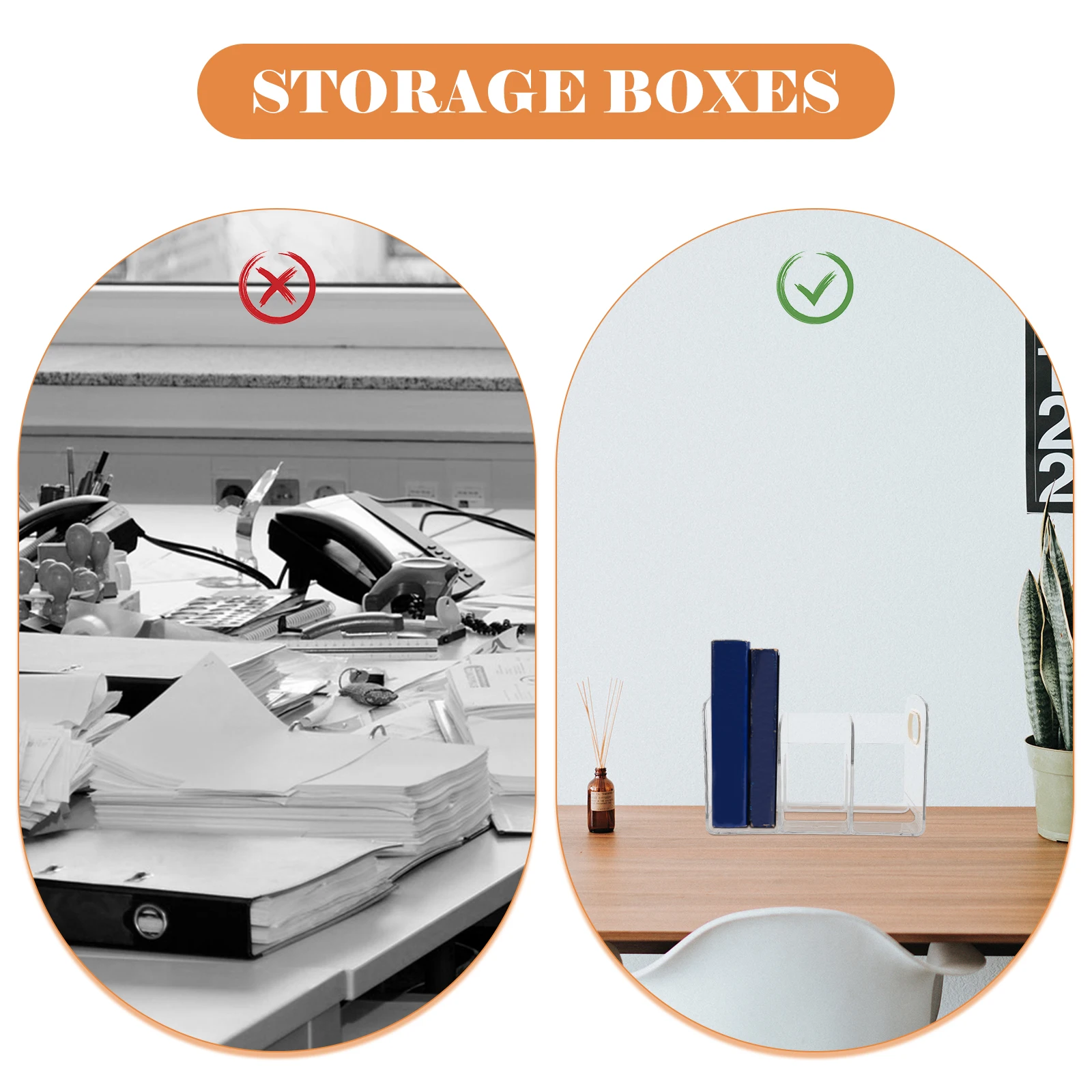 

Creative Transparent Magazine File Holders Plastic Book Stands Multi-Function Storage Box For Mail Catalogs Reports